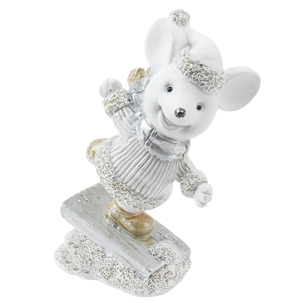 Фигурка декоративная "Мышонок на льду" 7*5*11см. (min6) (транспортная Фигурка декоративная "Мышонок на льду" 7*5*11см. (min6) (транспортная