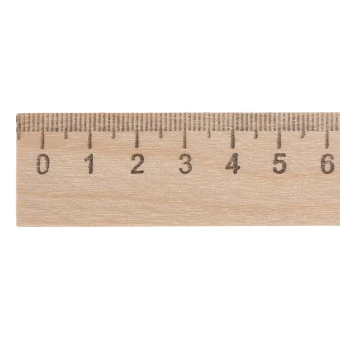 Линейка деревянная 15 см, Calligrata (штрих-код) Россия
