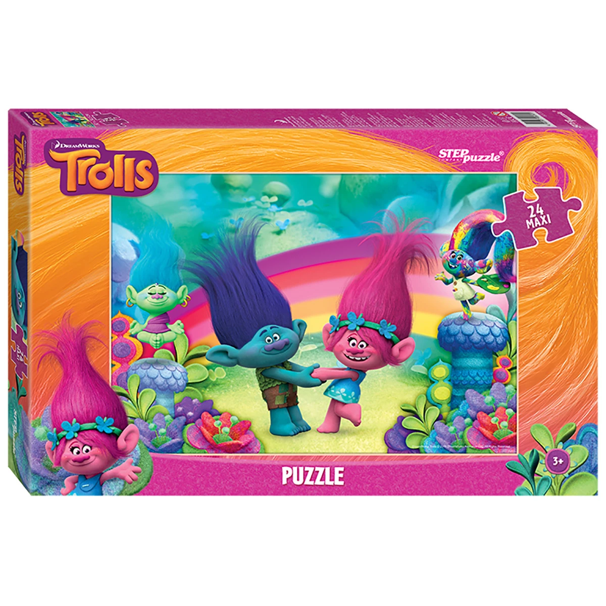 Арт.90030 Мозаика "puzzle" maxi 24 "Trolls" (DreamWorks)