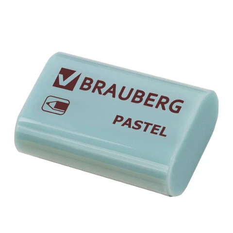 Ластик BRAUBERG "Pastel", 37х24х11мм, ассорти пастельных цветов,