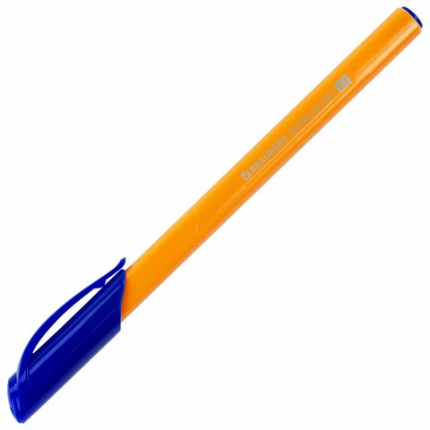 Ручка шариковая масляная BRAUBERG "Extra Glide Orange", СИНЯЯ,