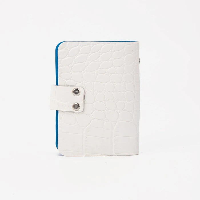 Визитница на кнопке, 12 листов, цвет белый Визитница на кнопке, 12 листов, цвет белый