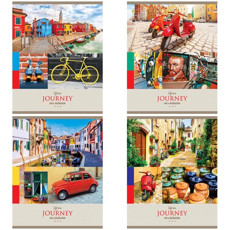 Тетрадь 48л., А5, клетка ArtSpace "Путешествия. Collage of travel",