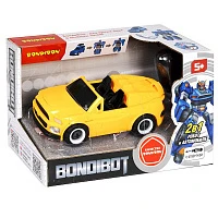 Трансформер 2в1 BONDIBOT Bondibon робот-автомобиль с отвёрткой, жёлтый кабриолет