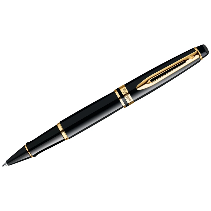 Ручка-роллер Waterman "Expert Black Lacquer GT" черная, 0,8мм,