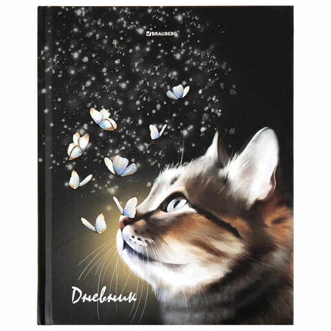 Дневник 1-4 класс 48 листов, твердый, BRAUBERG, блестки, с подсказом,