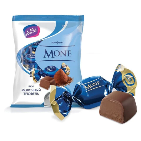 Конфеты шоколадные KONTI "Моне" со вкусом молочного трюфеля, 200 г,