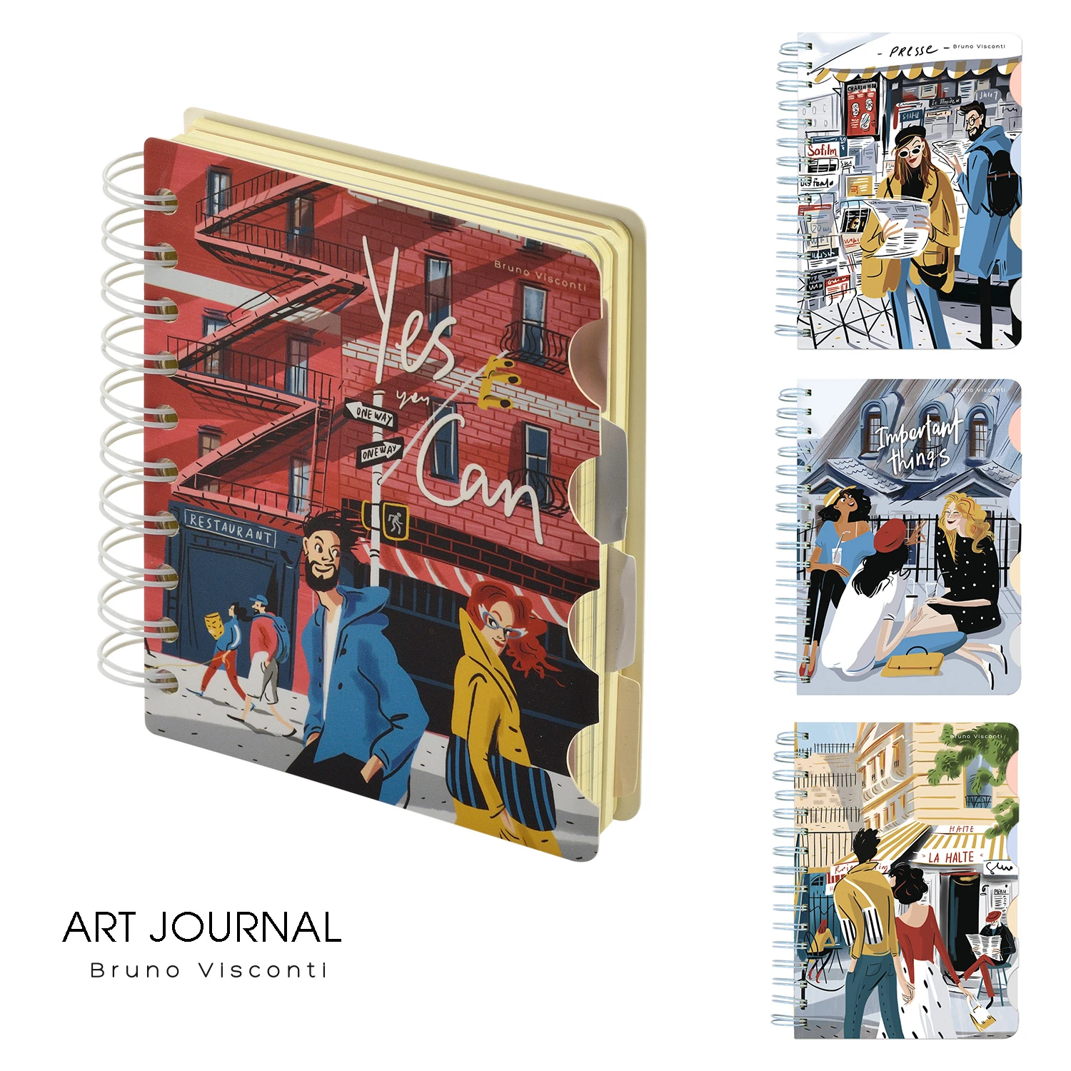 "ART JOURNAL" А5,120 Л. НА ГРЕБНЕ, С РАЗДЕЛИТЕЛЯМИ (4 ВИДА)