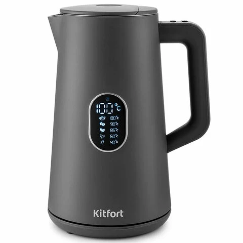 Чайник KITFORT КТ-6115-2, 1,5 л, 1800 Вт, закрытый нагревательный элемент,