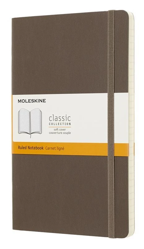 Блокнот Moleskine Classic Soft Large, 192 стр., коричневый, в линейку