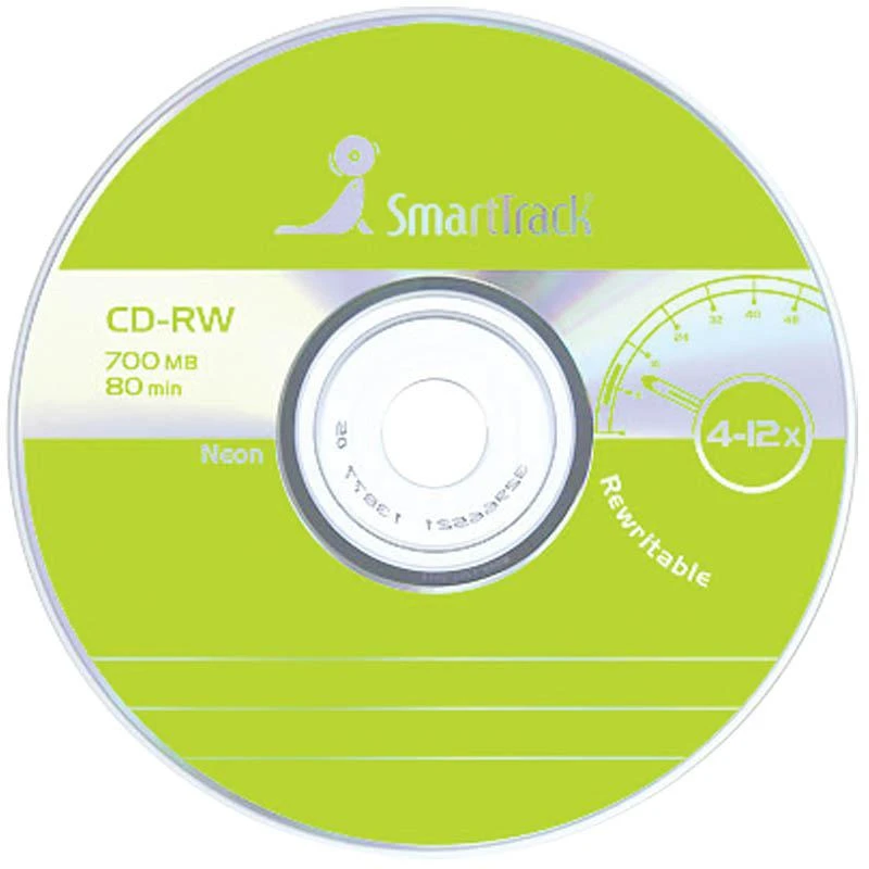 Диск CD-RW 700Mb Smart Track 4-12x Cake Box (50шт): ST000200
