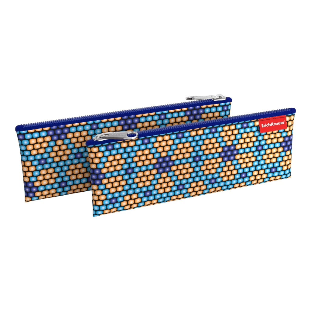 Пенал конверт Erich Krause 220х90мм Blue&Orange Beads
