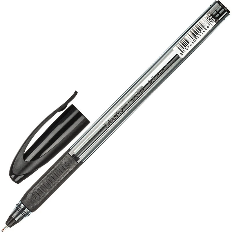 Ручка шариковая Attache Glide TrioGrip 0,5мм чер, масл, треуг, неавтом.