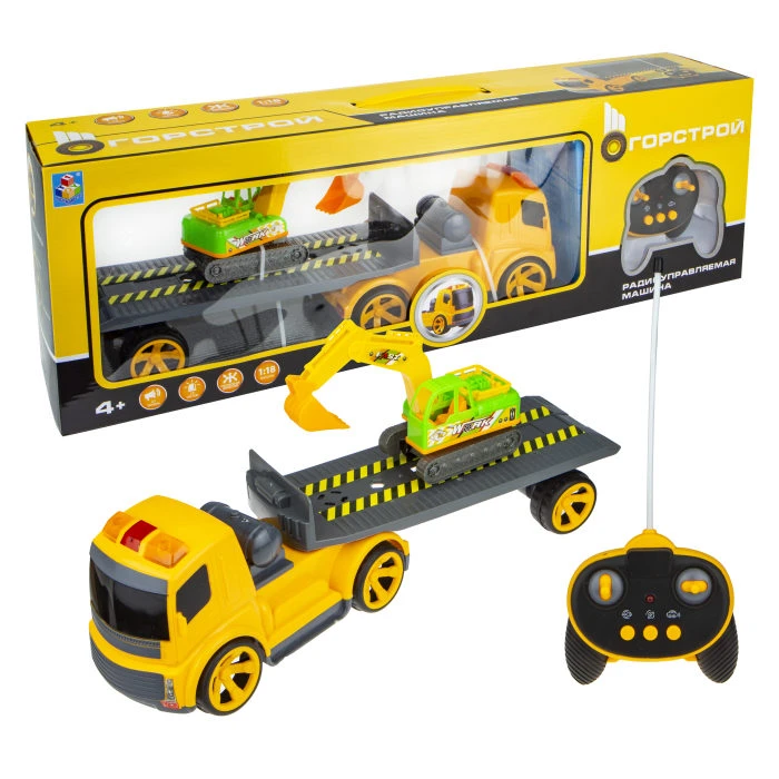1TOY Горстрой тягач с экскаватором р/у. Т16972 1TOY Горстрой тягач с экскаватором р/у. Т16972