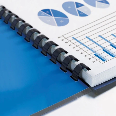 Пружины пластиковые для переплета, КОМПЛЕКТ 50 шт., 38 мм (для сшивания 281-340