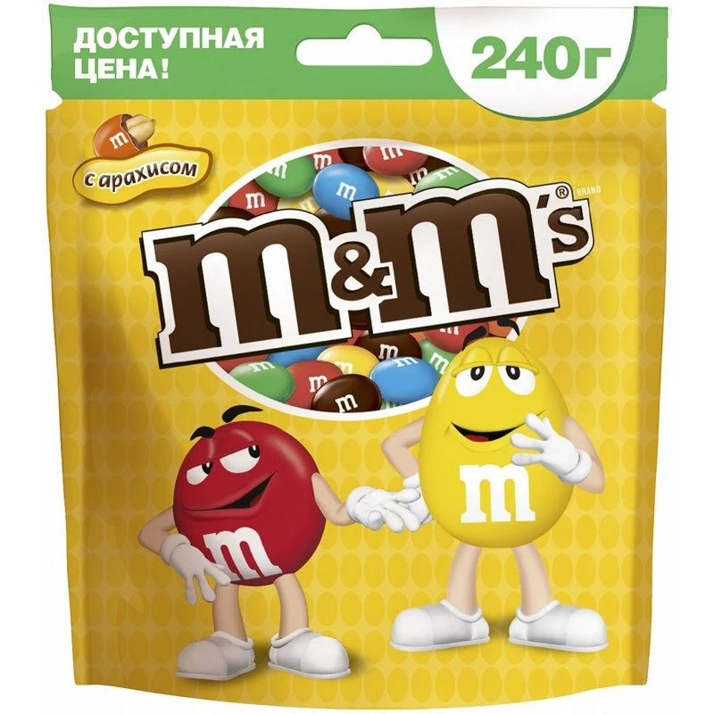 Конфеты Драже M&M`s с арахисом 240г