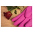 Перчатки резиновые, х/б напыление, рифленые пальцы, размер L, Роза, 75 г,