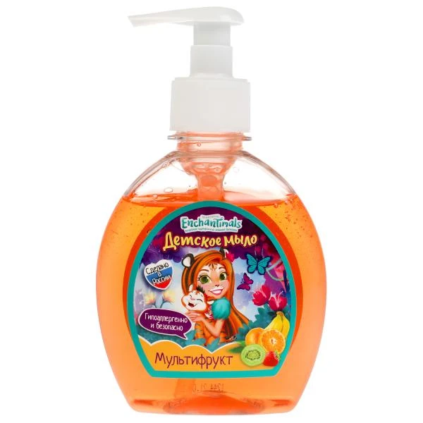 Детское жидкое мыло с ароматом Мультифрукт, 250 мл «Enchantimals», Милая леди