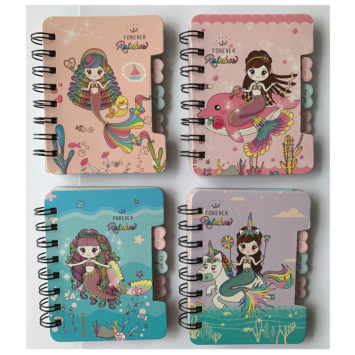 Арт.81991 Блокнот на спирали в линейку, 120x92мм, 4 дизайна в ассортименте, 50