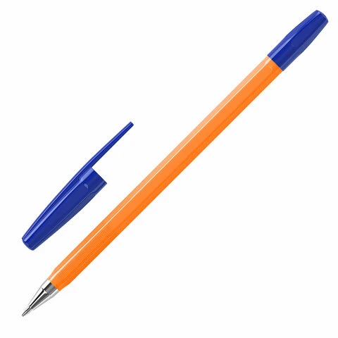 Ручки шариковые BRAUBERG "M-500 ORANGE", НАБОР 4 шт., СИНИЕ, узел 0,7