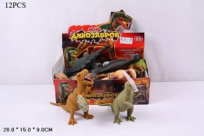 Набор животных "Мир динозавров - 2" 28х15х9 см (12 шт в шоубоксе)