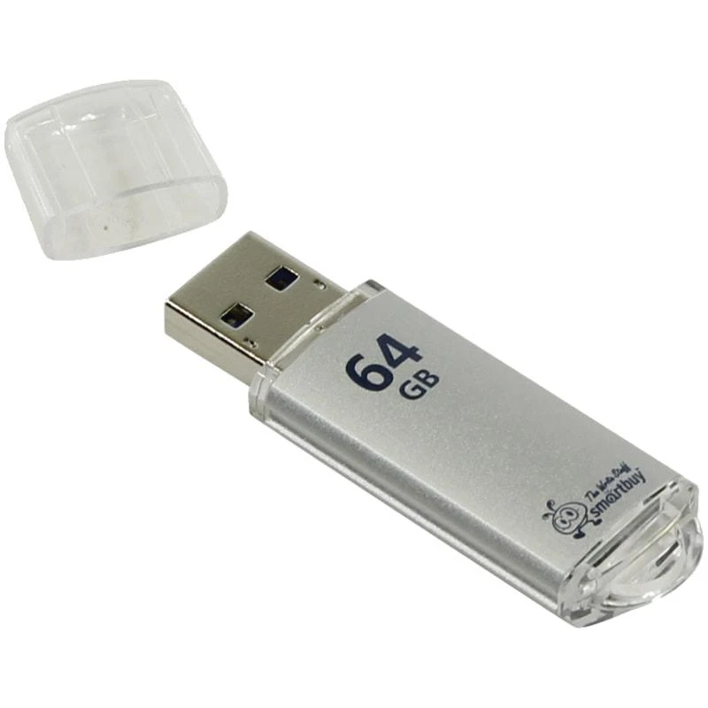 Память Smart Buy "V-Cut"  64GB, USB 3.0 Flash Drive, серебристый