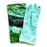 Перчатки хозяйственные латексные с ароматом АЛОЕ зеленые, х/б напыление, размер