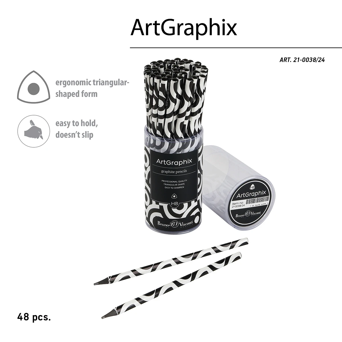 КАРАНДАШ ЧЕРНОГРАФИТОВЫЙ "ArtGraphix. Abstraction" НВ (пластиковый