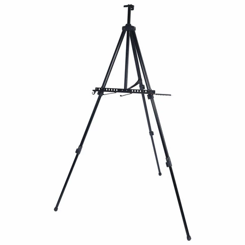 Мольберт-тренога металлический переносной, телескопический, 122х195х100 см,
