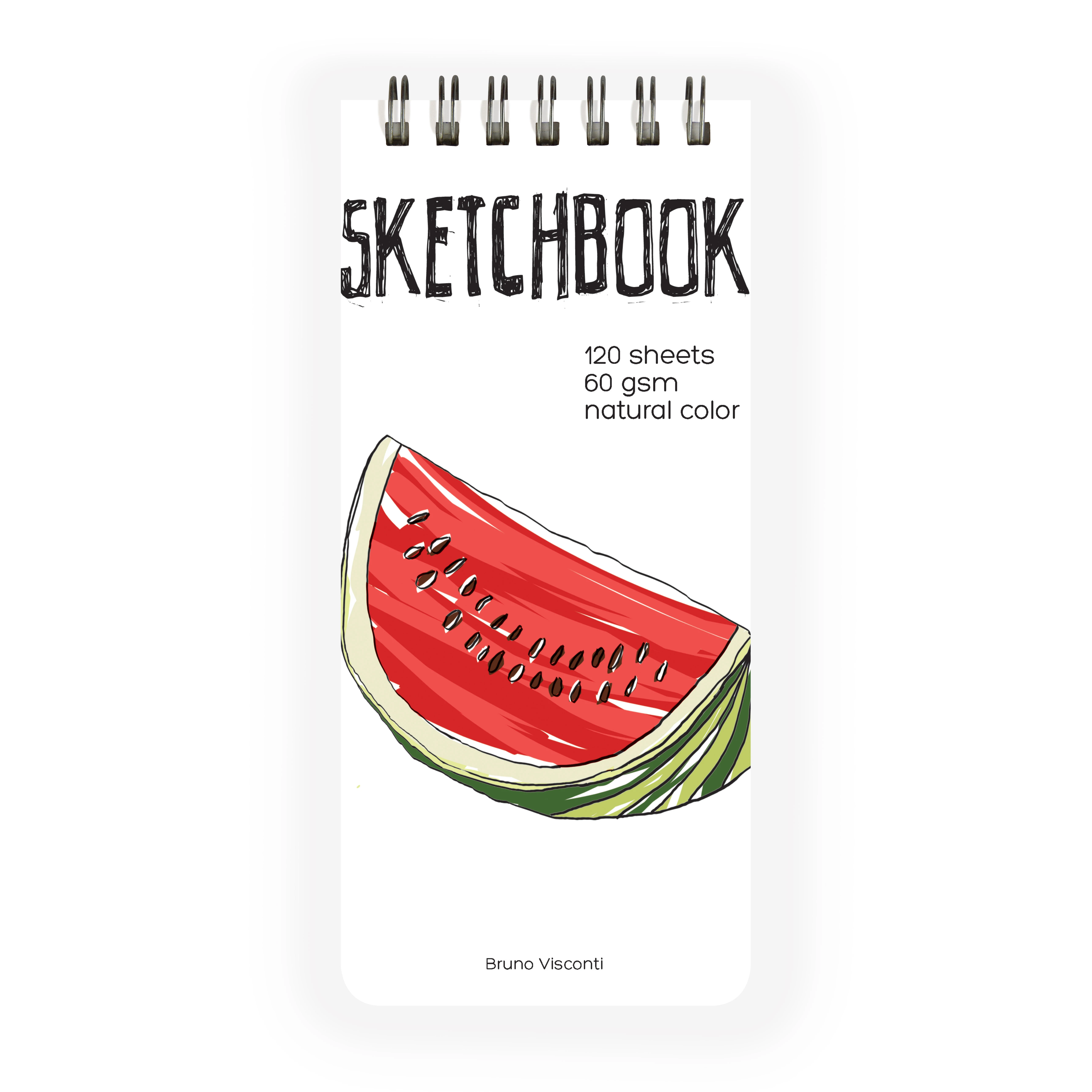 SKETCHBOOK BV, 105Х220 мм, 120 Л. ПУХЛАЯ 60 ГР. НА ГРЕБНЕ (6 ВИДОВ)