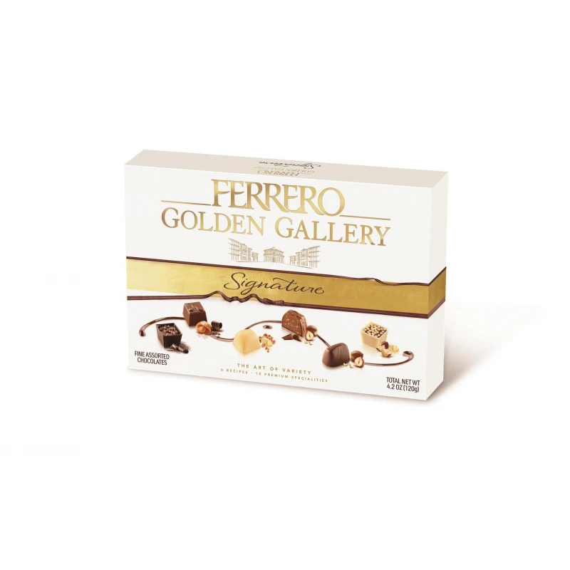 Конфеты хрустящие Ferrero Signature Golden Gallery 6 вкусов, 120 гр.