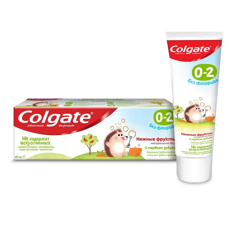 Зубная паста COLGATE детская 0-2 Нежные Фрукты 40 мл,без фторида CN07972A
