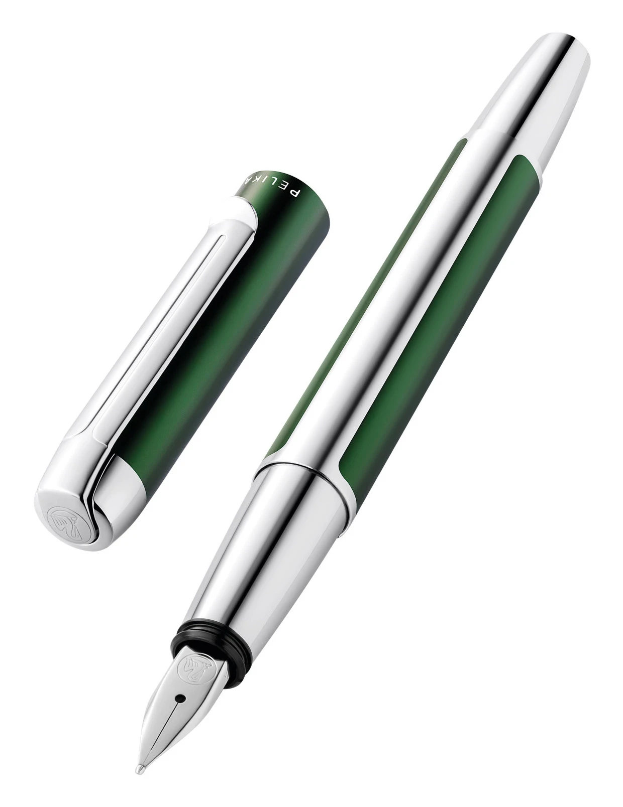 Ручка перьевая Pelikan Elegance Pura P40 (PL817493) зеленый/серебристый F сталь