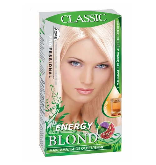 Рябина Осветлитель для волос Classic с флюидом "Energy Blond'