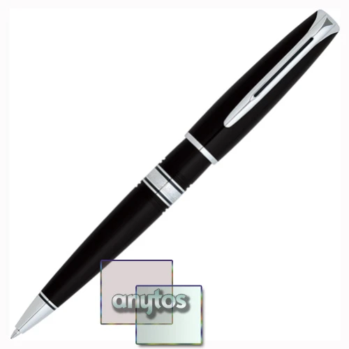 waterman charleston - ebony black ct, шариковая ручка, m 
