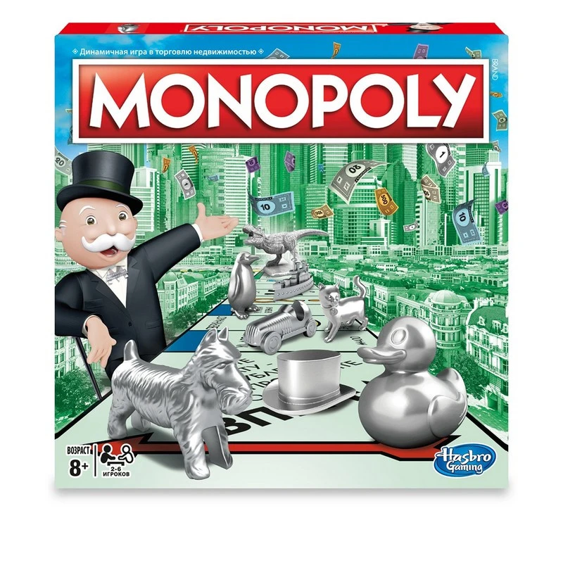 Настольная игра Монополия классическая. Hasbro Обновленная C1009121