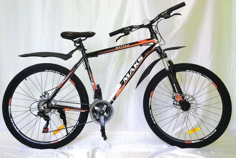 Велосипед 26" MAKS BATTLE MD (ALU рама) (21-скорость) (рама 20) оранжевый