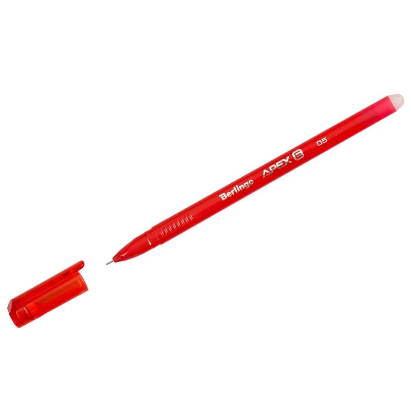 Ручка гелевая стираемая Berlingo "Apex E", красная, 0,5мм,