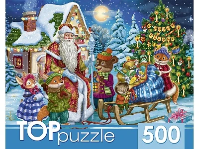 TOPpuzzle. ПАЗЛЫ 500 элементов. П500-1056 Новогодний праздник №4