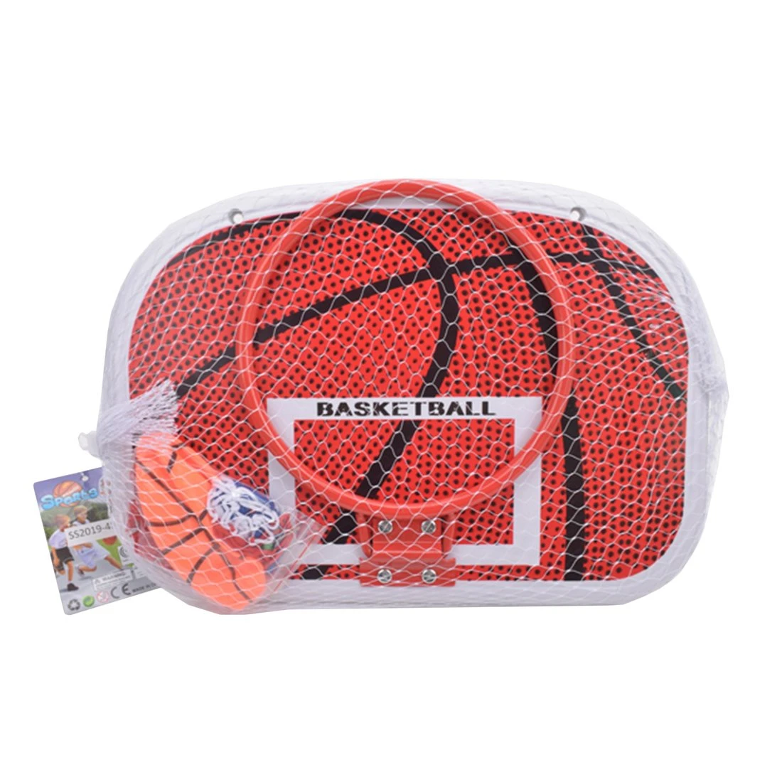 Набор для игры в баскетбол в компл-те: щит - 46,5*32,5 см (пластик), Сетка+
