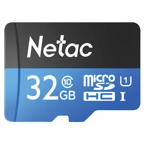 Карта памяти microSDHC 32 ГБ NETAC P500 Standard, UHS-I U1, 80 Мб/с (class 10),