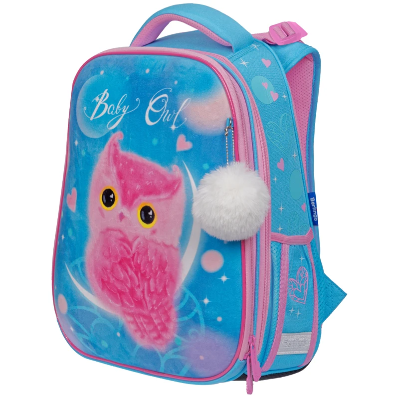 Ранец Berlingo Expert "Plush Owl" 37*28*16см, 2 отделения, 2 кармана,