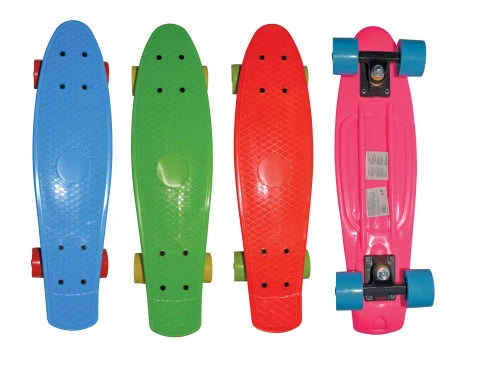 Скейт Navigator пласт. кол.PVC 57х42мм,пласт.траки,56х15х9,5см, 4 цвета в