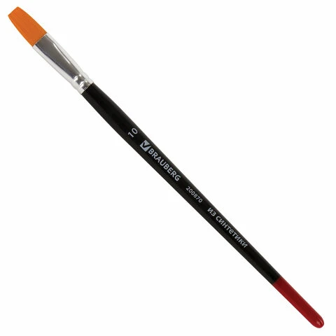 Кисть BRAUBERG синтетика, плоская, №10, 200870 Кисть BRAUBERG синтетика, плоская, №10, 200870