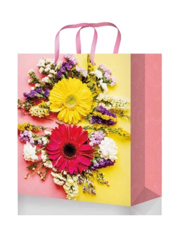 Optima Пакет подарочный с глянцевой ламинацией 11,5-14,5*6 см (S) Яркая