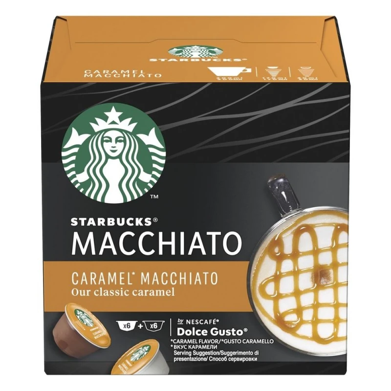 Кофе в капсулах STARBUCKS Caramel Macchiato DG, 12кап/уп.