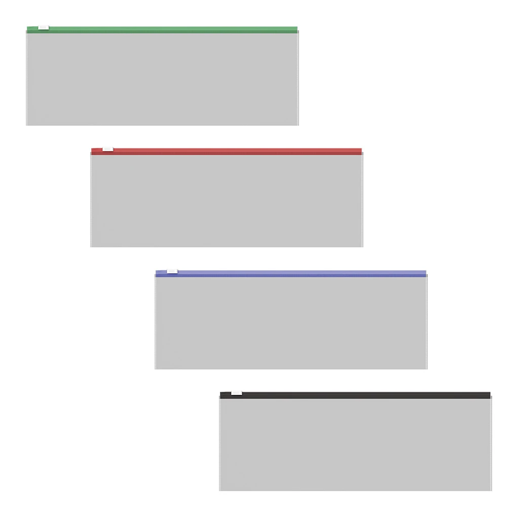 Zip-пакет пластиковый ErichKrause® Fizzy Clear c цветной молнией, 190х70мм,