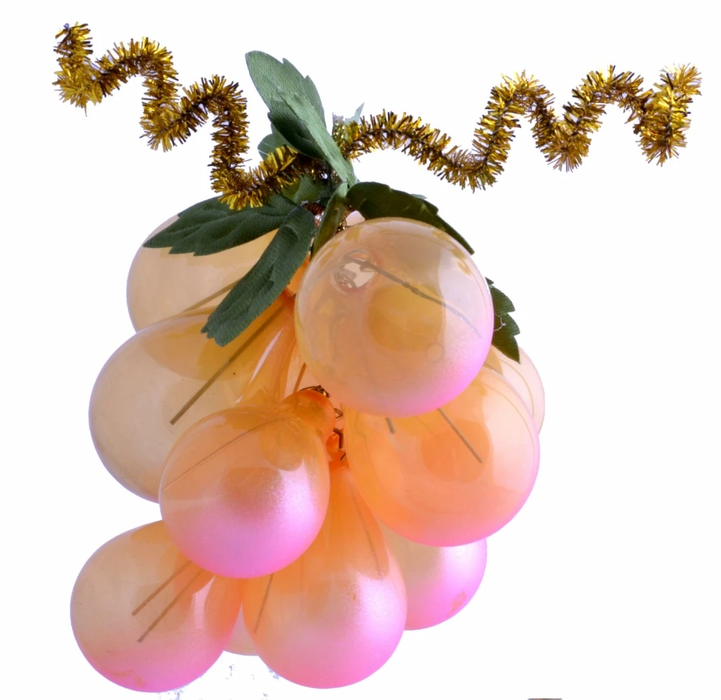 Ёлочное украшение "Виноград", в пластиковой упаковке, h-11 см, цвета в