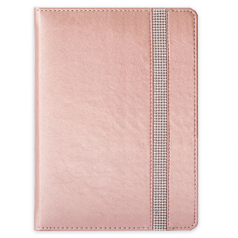 Ежедневник недатированный со стразами 47577, формат A5, 211х146 мм, розовый