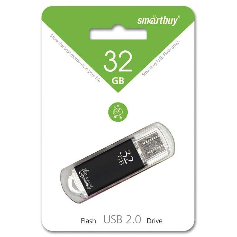 Память Smart Buy USB Flash 32GB V-Cut черный (металл.корпус): SB32GBVC-K